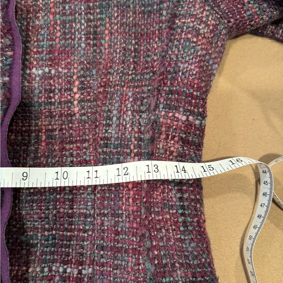 Philosophy di Alberta Ferretti Purple Tweed Coat - Size 4 - Picture 13 of 15